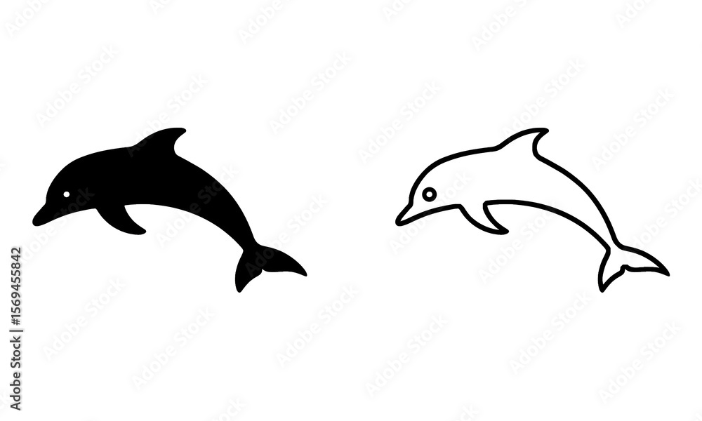 Fototapeta premium dolphin isolated on white background