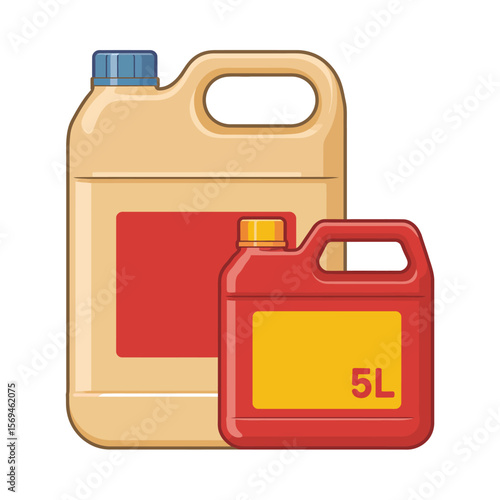 Two Plastic Liquid Containers 5L and Larger