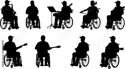 Music vector silhouettes
