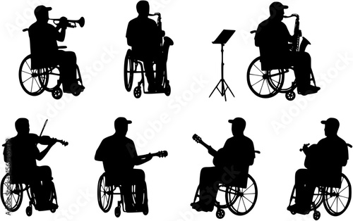 Music vector silhouettes
