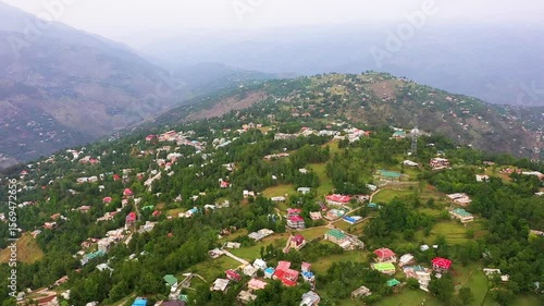 Murree is a popular tourist city for national and international. Aerial view 