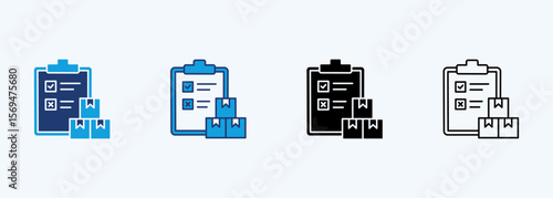 Inventory Icon Set Multiple Style Collection