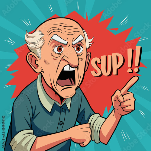 angry man shouting