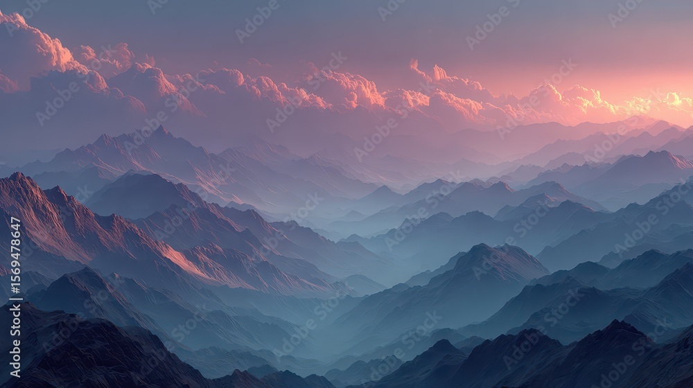 Tranquil mountain landscape at sunset nature photography at its best Tranquil mountain landscape at sunset nature photography at its best