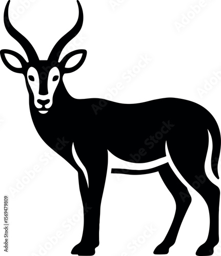 Antelope vector silhouette design