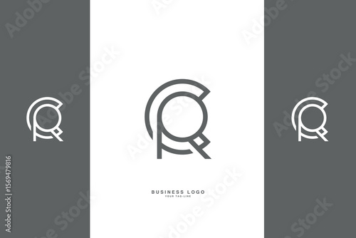 Set Of CR, RC, C, R, Abstract Letters Logo Monogram
