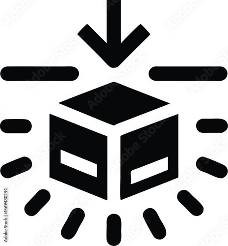 Package delivery arrival illustration icon