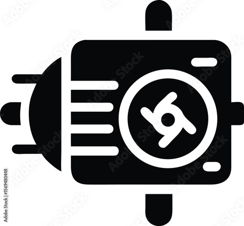 Representation of electrical motor icon