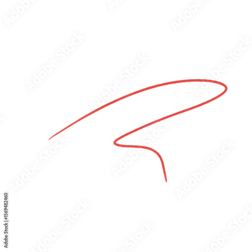 Red Abstract Brush Stroke, Isolated Marker Lines on Transparent Background, Bold Ink Strokes for Design and Art