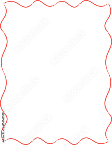 Hand-Drawn Decorative Swirly Border– Vector Frame