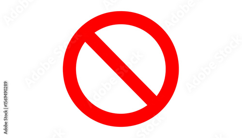 Free Download Prohibited Symbol Isolated on White Background - GFXLoad