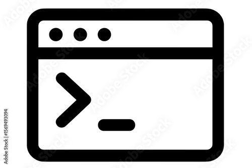 Vector Illustration of Terminal Window Icon