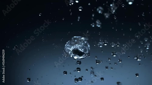 Wallpaper Mural Suspended water ball exploding in controlled studio environment Torontodigital.ca