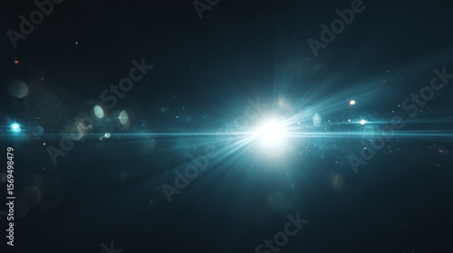 Background of Christmas red retro film overly, image with scratch, dust and light leaks. Xmas lens flare holographic effect background.Glowing glotter bokeh winter holidys aesthetic