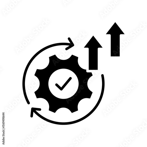 Continuous Improvement glyph icon