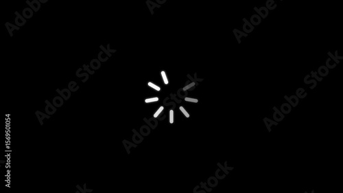 loading bar line progress loop Animation video transparent background with alpha channel. animated circle loading background video icon