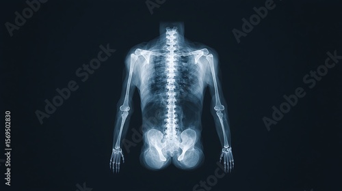 X-ray of Human Skeleton Back View