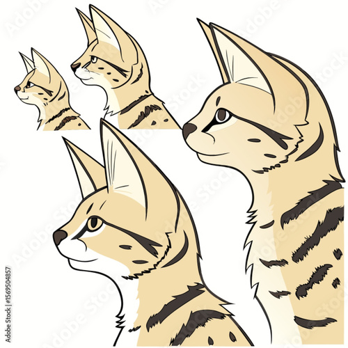 Funny cartoon cat and dog vector illustration with a cute mouse, smiling domestic animal characters