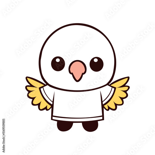 Acute Cartoon Bird Vector Design