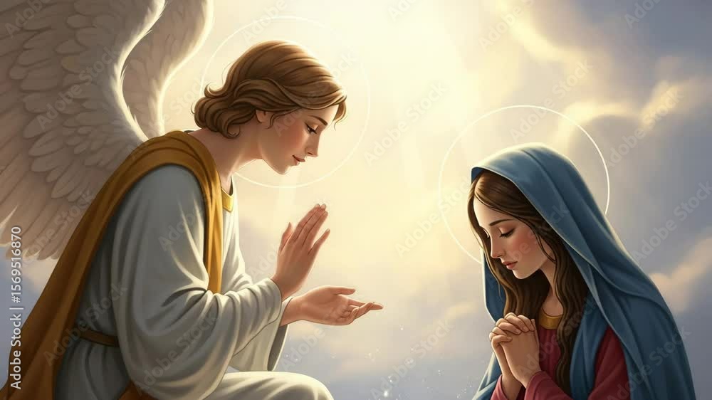 Gabriel's Message The Annunciation: Archangel Gabriel appearing to the Virgin Mary ...