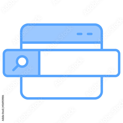 Search Box Blue Icon