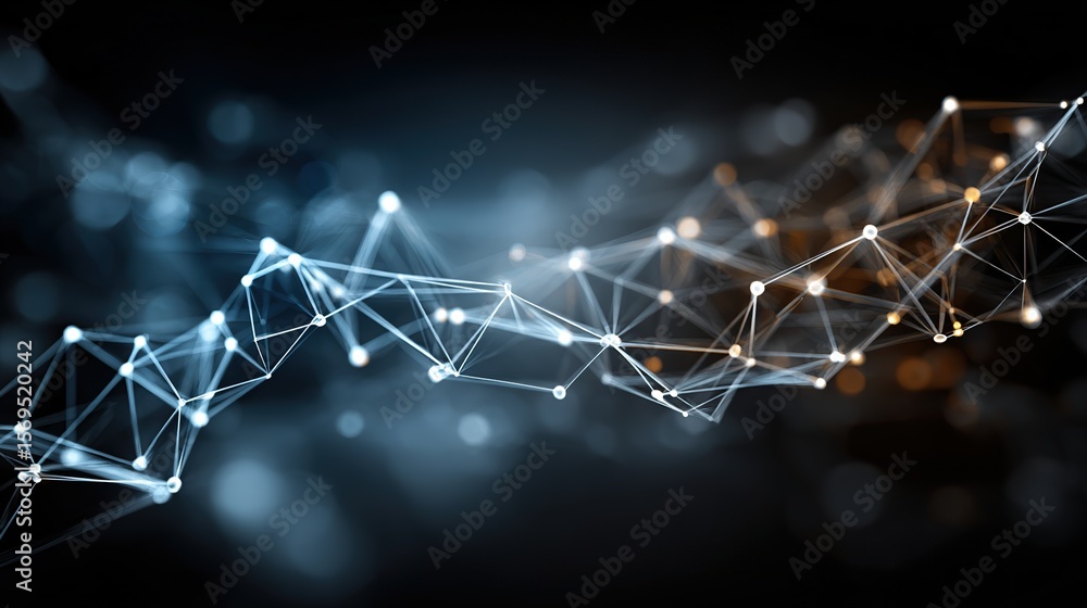 Abstract geometric shapes with glowing connections in blue and silver tones, symbolizing futuristic technology and digital connectivity. Abstract geometric shapes with glowing connections in blue and silver tones, symbolizing futuristic technology and digital connectivity.