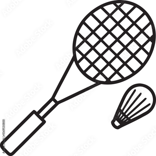 Badminton racket shuttlecock sport game