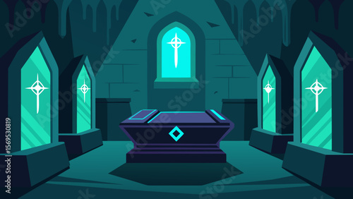 The Underground Crypt of a Haunted Church Contains an Ancient and Eerie Stone Altar