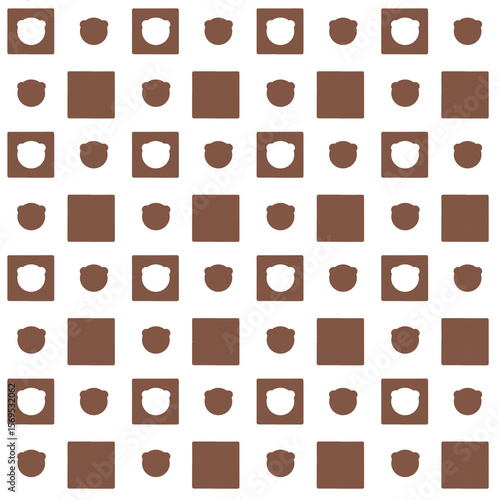Cute brown and white geometric pattern.