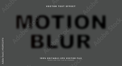 Motion Blur 3d editable text effect template Suitable for focus style