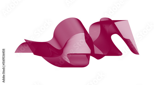 Blend Wavy Curved Abstract Design Maroon Background Vector Illustration