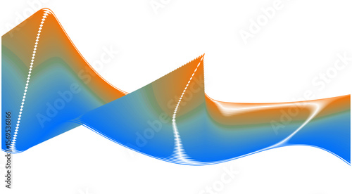 Blend Wavy Curved Abstract Design Multicolor Gradient Background Vector Illustration