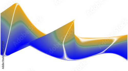 Blend Wavy Curved Abstract Design Gradient Background Vector Illustration