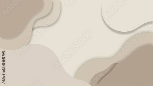 Photo of beige and cream abstract shapes create a modern background