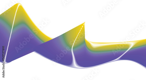 Blend Wavy Curved Abstract Design Gradient Multicolor Background Vector Illustration