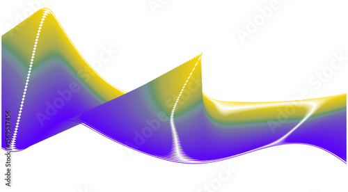 Blend Wavy Curved Abstract Design Gradient Multicolor Background Vector Illustration