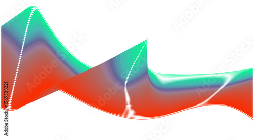 Blend Wavy Curved Design Multicolor Gradient Abstract Background Vector Illustration