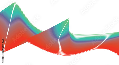 Blend Wavy Curved Design Multicolor Gradient Abstract Background Vector Illustration