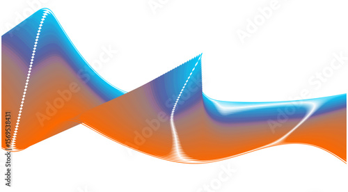 Blend Wavy Curved Design Colorful Abstract Background Vector Illustration