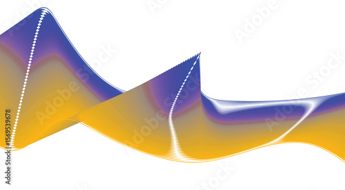 Blend Wavy Curved Design Gradient Color Abstract Background Vector Illustration
