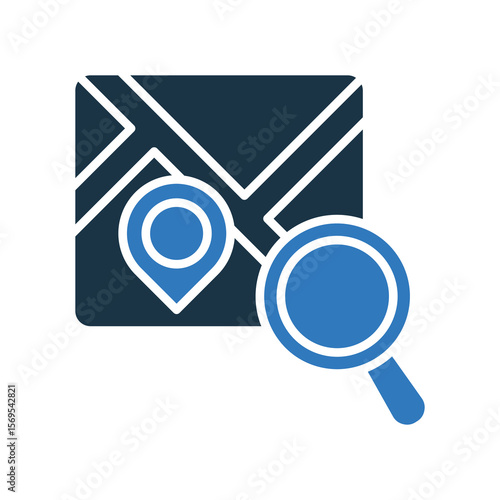 Locate mixed color icon