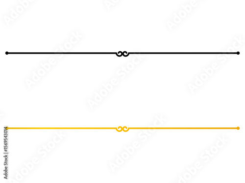Minimalist page divider with center swirl accent