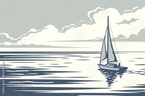 sailboat on the sea