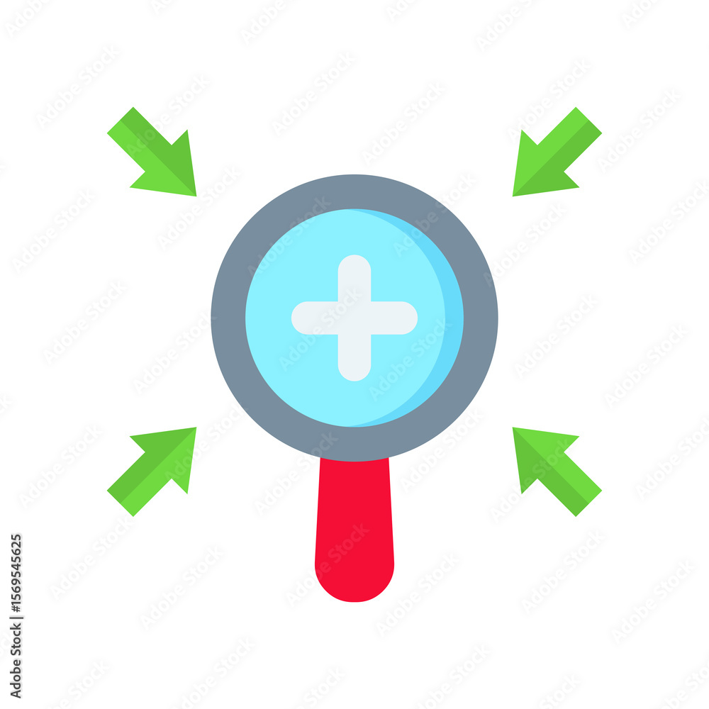 Fototapeta premium Zoom In flat color icon