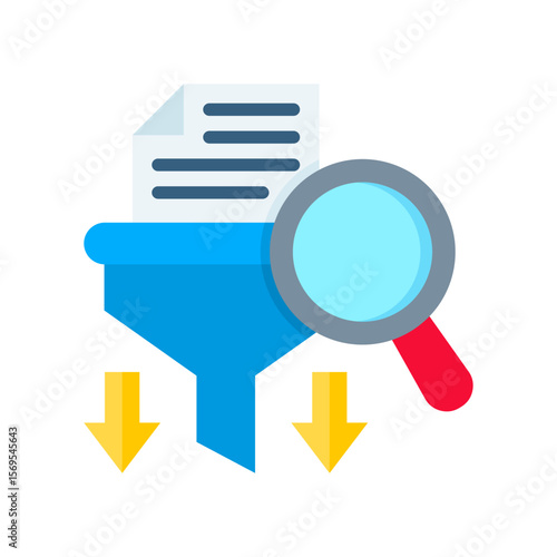 Filter flat color icon