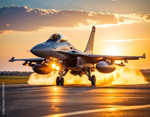 Wallpaper Mural Jet taking off at sunset Torontodigital.ca