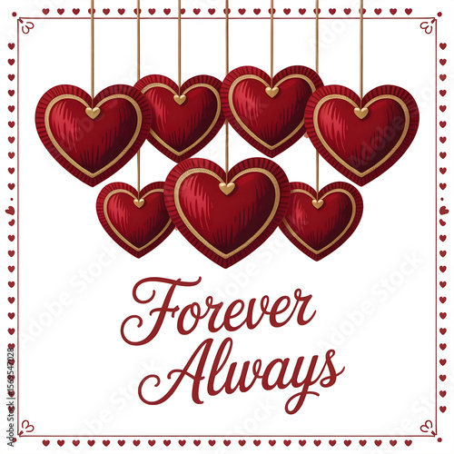 Elegant Red Heart Valentine's Design