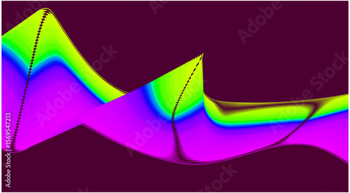 Blend Wavy Curved Design Background Gradient Colors Abstract Vector Illustration