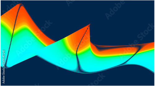 Blend Wavy Curved Design Background Gradient Abstract Vector Illustration