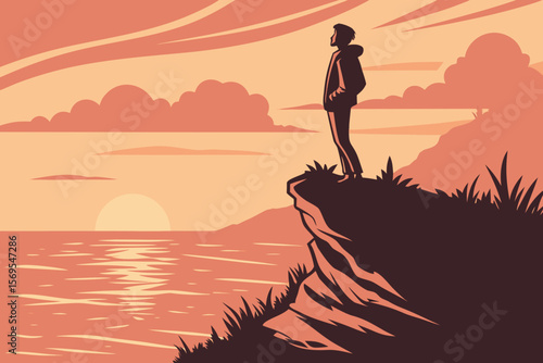 silhouette of a man